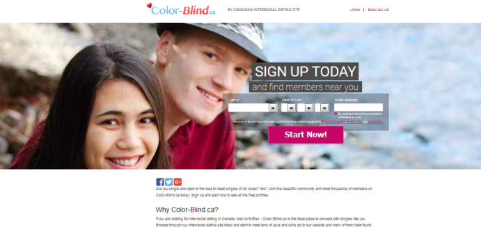 Experience Interracial Dating by Joining Color-Blind.ca